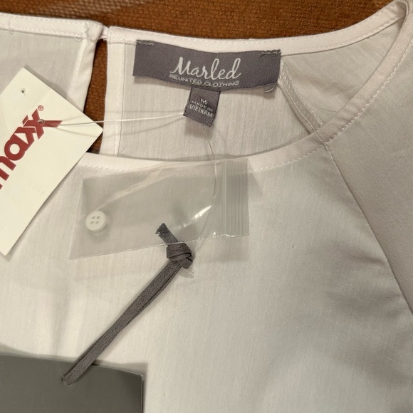 NWT Marled white blouse, M - Picture 7 of 12